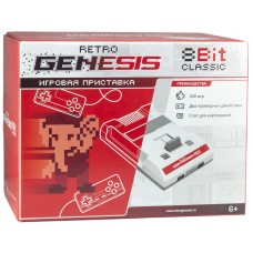 Игровая приставка Retro Genesis 8 Bit Classic + 300 игр (AV кабель, 2 проводных джойстика)