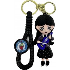 Брелок для ключей в виде куклы Семейка Аддамс Уэнсдей со скрипкой черный, 8 см