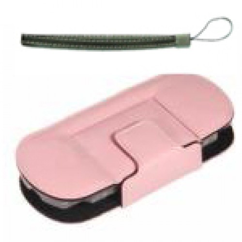 PSP сумка Slim жёсткая Genuine Leatherette Case for PSP (BH-PSP02204) розовая