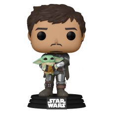 Фигурка Funko POP! Bobble: Star Wars: Mandalorian: Mandalorian with Grogu 54525