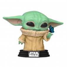 Фигурка Funko POP! Bobble: Star Wars: Mandalorian: Grogu with Butterfly (Exc) 54529