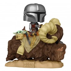 Фигурка Funko POP! Bobble: Star Wars: Mandalorian: Mandalorian w/ Child on Bantha 52373