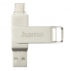 Флешка Hama "C-Rotate Pro" USB-C 3.1/3.0, 128GB, 90MB/s, silver