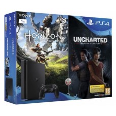 Игровая приставка Sony PlayStation 4 Slim 1 ТБ (Black) Uncharted: Утраченное наследие + Horizon