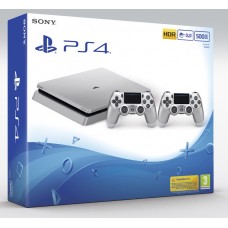 Игровая приставка Sony PlayStation 4 Slim 500 Гб Silver + DS v.2 Silver (CUH-2016A) 