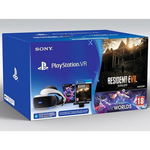 Шлем виртуальной реальности PlayStation VR + камера + PlayStation VR Worlds + Resident Evil 7 Biohazard