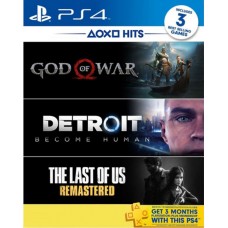 Комплект God of War + Detroit + Одни из нас (русская версия) + Подписка 3 месяца (PS4)