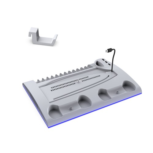 Вертикальная подставка Dobe Multifunctional Cooling & Charging Stand для PS5/Slim/Pro (TP5-3570D), White