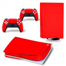 Виниловая наклейка для PS5 Disc Edition (Red)