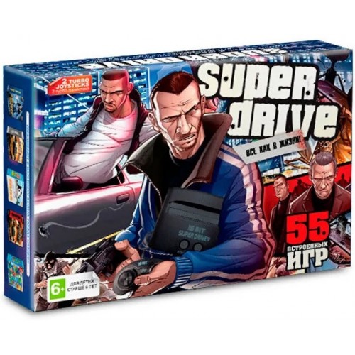 Игровая приставка 16-bit Super Drive GTA + 55 игр