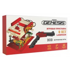 Игровая приставка Retro Genesis 8 Bit Lasergun + 303 игры (модель: C-56C, Серия: C-50, AV кабель, 2 проводных джойстика + пистолет Заппер)