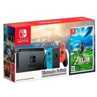 Игровая приставка Nintendo Switch (неоновый красный/неоновый синий) + Zelda