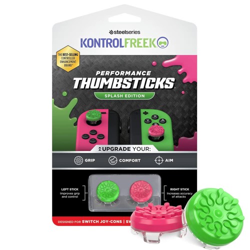 Насадки на стики KontrolFreek Splash Edition Green/Pink (Nintendo Switch)