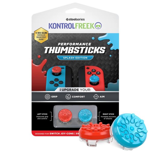 Насадки на стики KontrolFreek Splash Edition Red/Blue (Nintendo Switch)