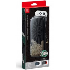 Чехол и защитная плёнка для Nintendo Switch OLED-модель (The Legend of Zelda: Tears of the Kingdom Edition)